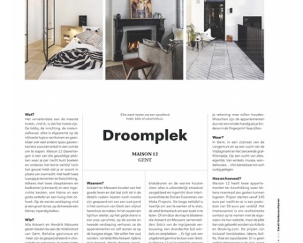 De droomplek Maison 12 in De Standaard magazine